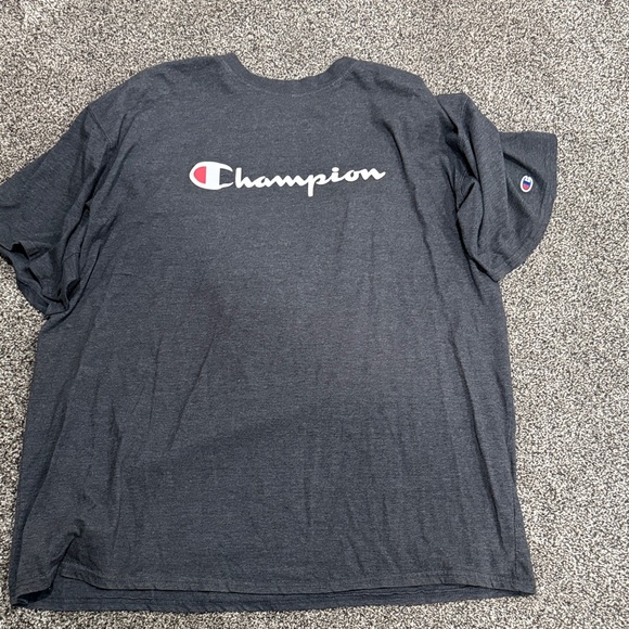 Champion Men's Dark Gray Tee with Logo - Picture 1 of 2